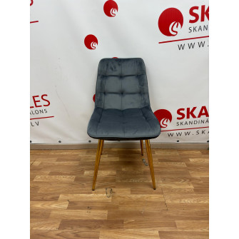 Silla de cocina Pearl (Velveta) de la exposición (Terciopelo gris)